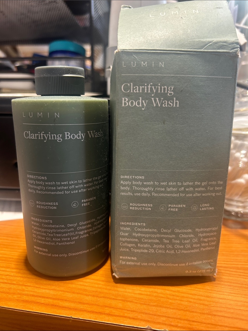 Lumin Clarifying Body Wash with Jojoba Oil + Aloe Vera 9.3 oz, Paraben Free